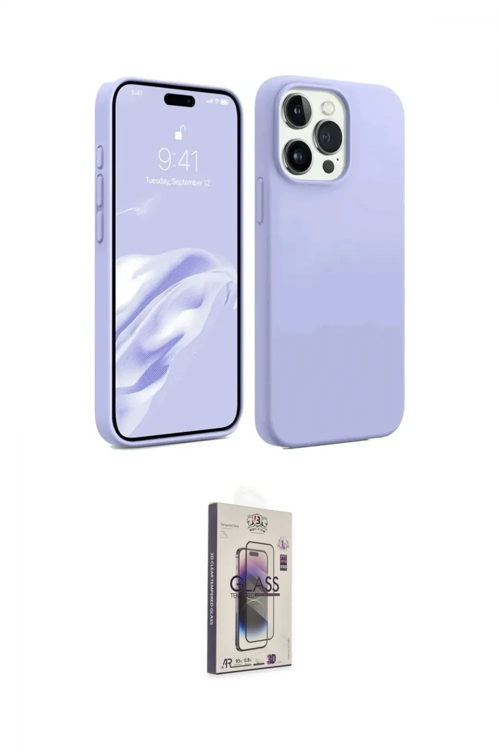 ieg™ iPhone 15 Pro Max Kılıf Kozmos Yansıma Özel Seri - Siyah Bilvis 3D Cam Ekran Koruyucu