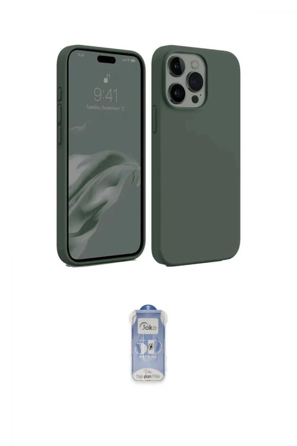 ieg™ iPhone 15 Pro Max Kılıf Kozmos Yansıma Özel Seri - Siyah Joko Magic 5D Cam