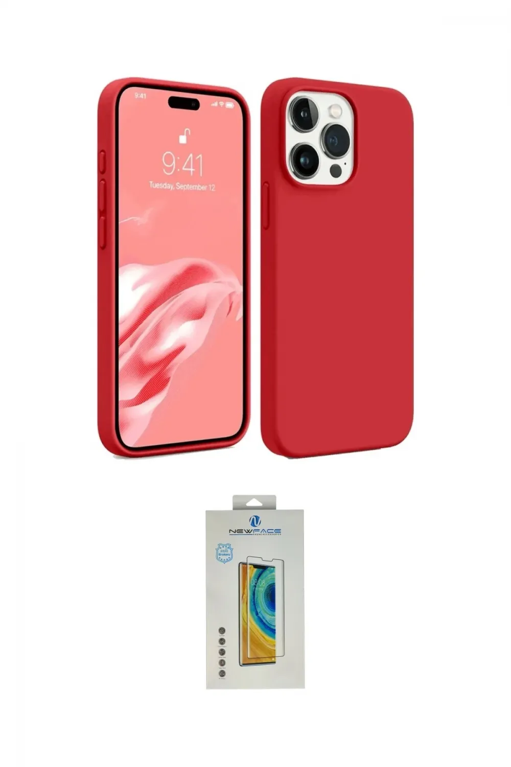 ieg™ iPhone 15 Pro Max Kılıf Kozmos Yansıma Özel Seri - Siyah Polymer Nano Ekran Koruyucu
