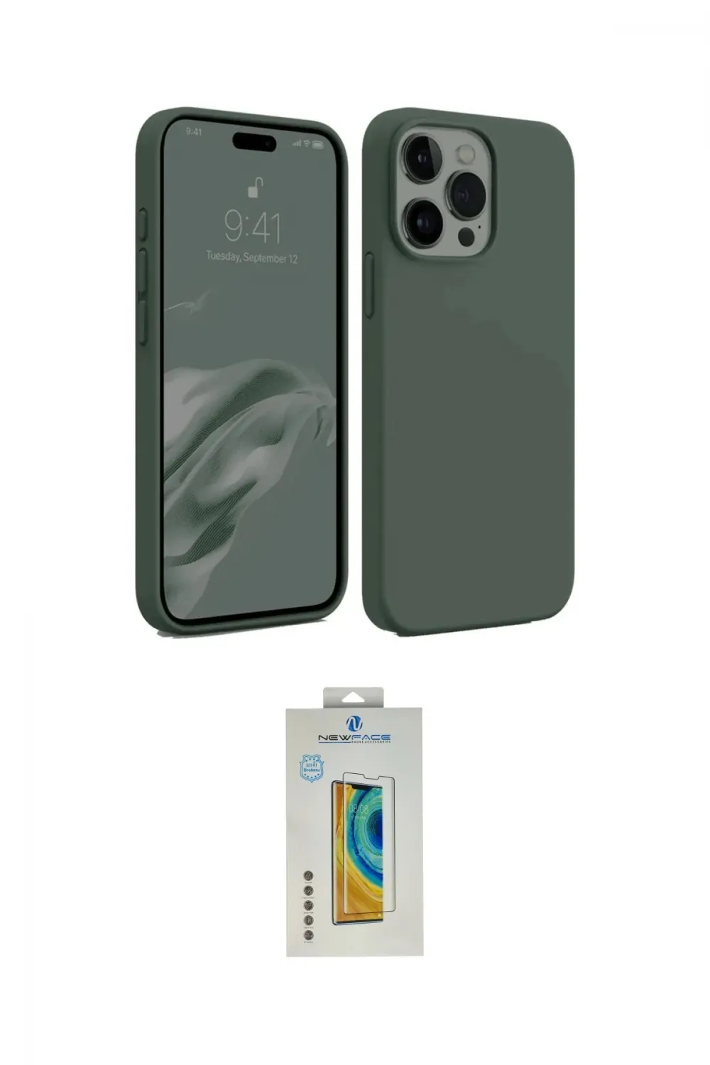 ieg™ iPhone 15 Pro Max Kılıf Kozmos Yansıma Özel Seri - Siyah Polymer Nano Ekran Koruyucu