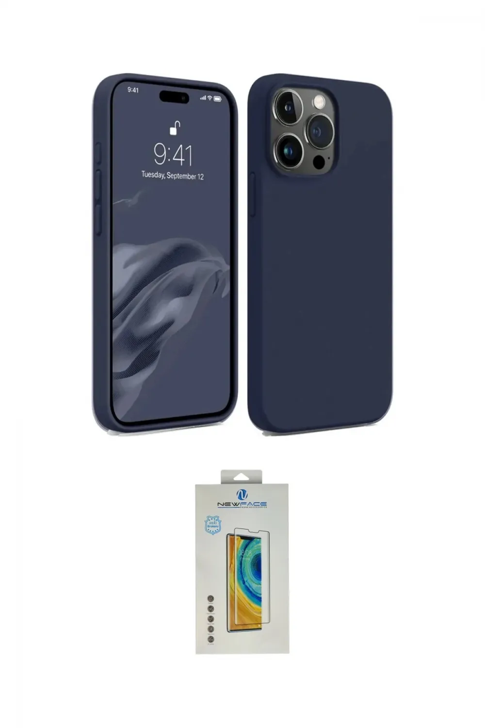 ieg™ iPhone 15 Pro Max Kılıf Kozmos Yansıma Özel Seri - Siyah Polymer Nano Ekran Koruyucu