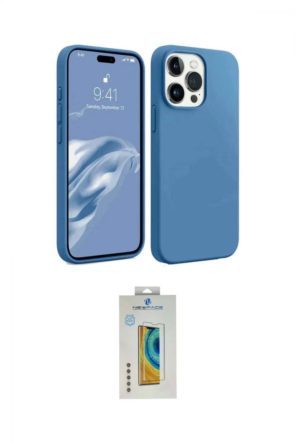 ieg™ iPhone 15 Pro Max Kılıf Kozmos Yansıma Özel Seri - Siyah Polymer Nano Ekran Koruyucu