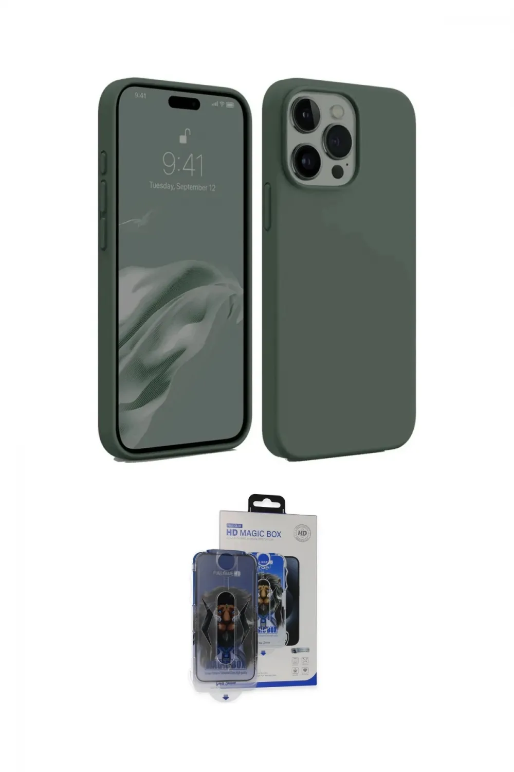 ieg™ iPhone 15 Pro Max Kılıf Kozmos Yansıma Özel Seri - Siyah Vanessa Magic Cam