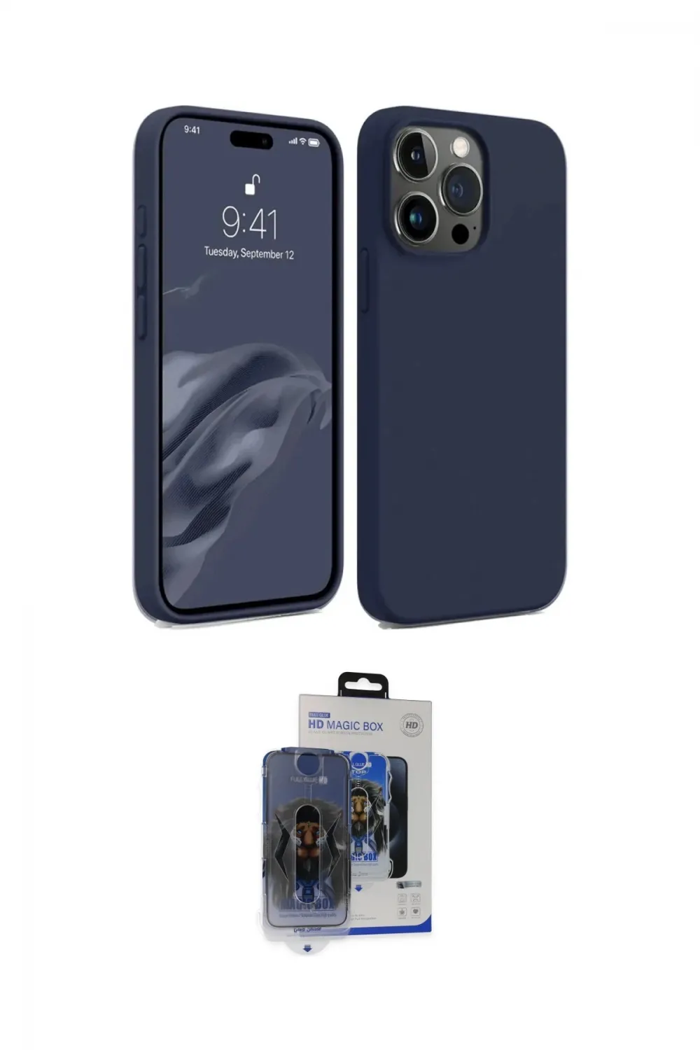ieg™ iPhone 15 Pro Max Kılıf Kozmos Yansıma Özel Seri - Siyah Vanessa Magic Cam