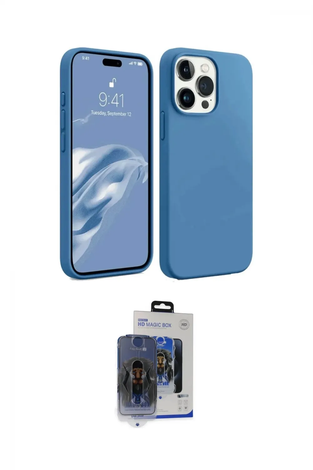 ieg™ iPhone 15 Pro Max Kılıf Kozmos Yansıma Özel Seri - Siyah Vanessa Magic Cam