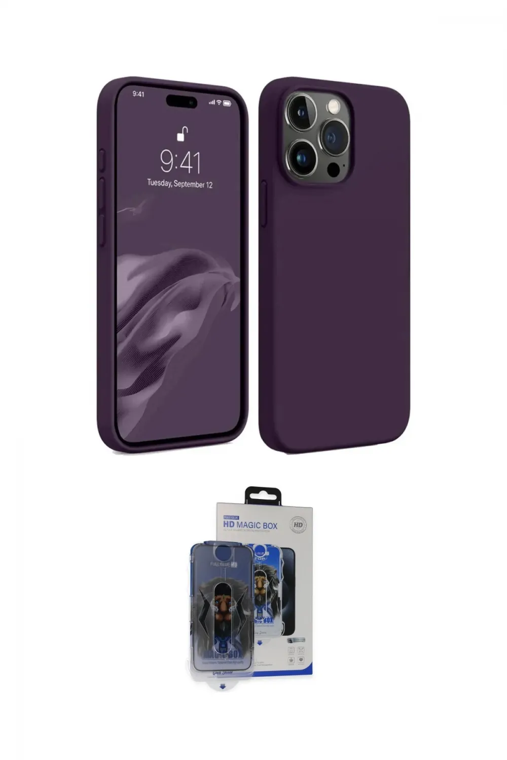 ieg™ iPhone 15 Pro Max Kılıf Kozmos Yansıma Özel Seri - Siyah Vanessa Magic Cam