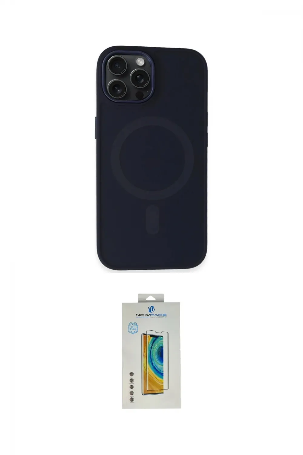 ieg™ iPhone 15 Pro Max Kılıf Kutup Serisi - Siyah Polymer Nano Ekran Koruyucu