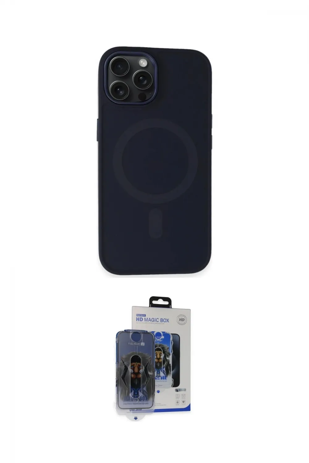 ieg™ iPhone 15 Pro Max Kılıf Kutup Serisi - Siyah Vanessa Magic Cam