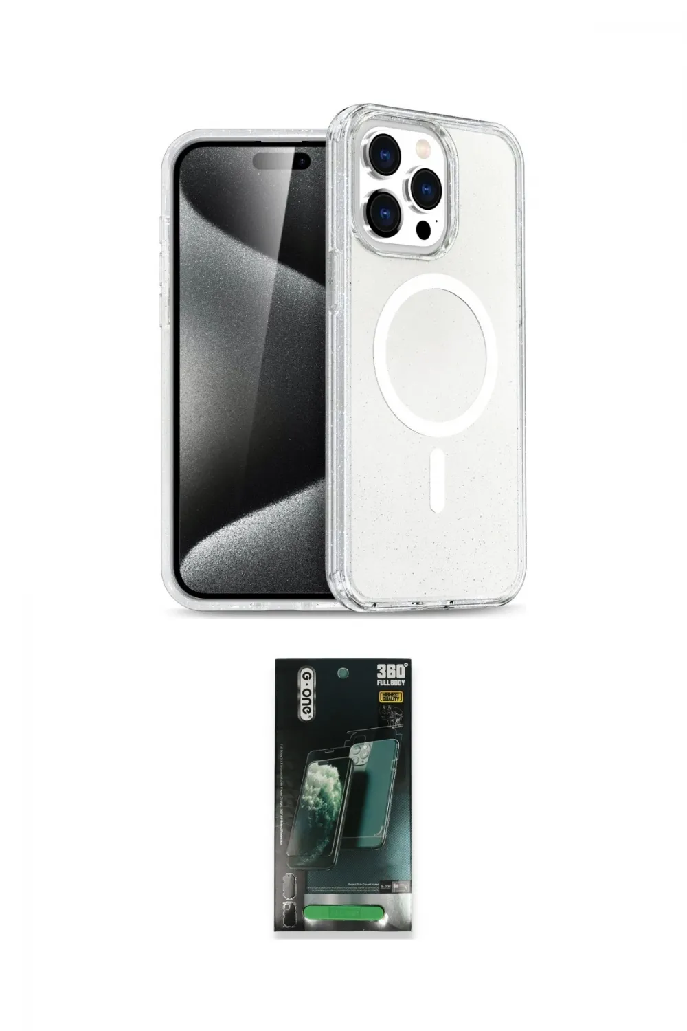 ieg™ iPhone 15 Pro Max Kılıf Nova Asil Prime - Siyah 360 Mat Full Body Arka Koruyucu