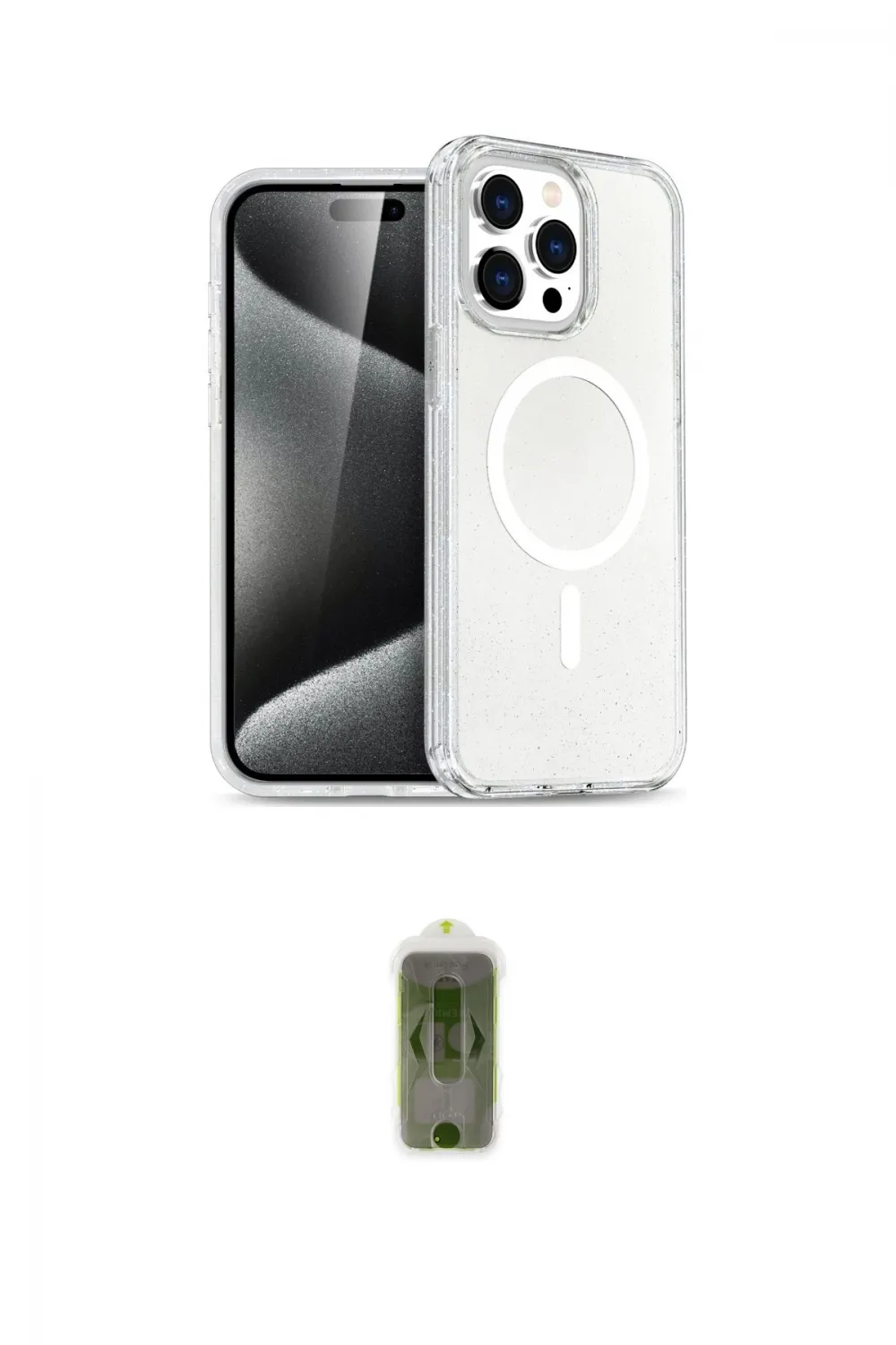 ieg™ iPhone 15 Pro Max Kılıf Nova Asil Prime - Siyah Joko Magic 5D Hayalet Cam