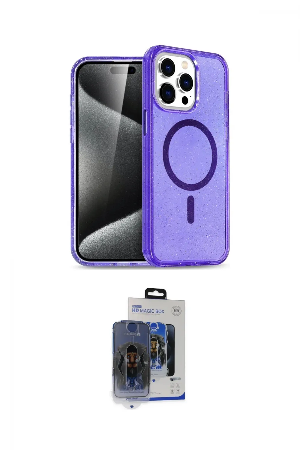 ieg™ iPhone 15 Pro Max Kılıf Nova Asil Prime - Siyah Vanessa Magic Cam
