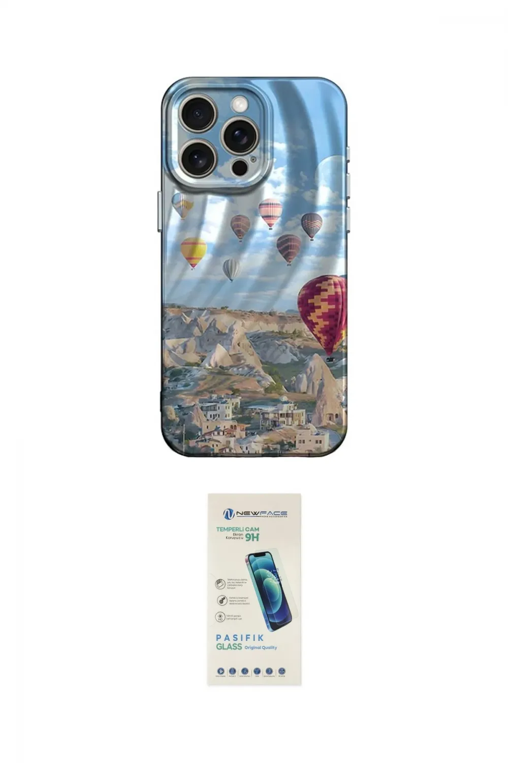 ieg™ iPhone 15 Pro Max Kılıf Nova Doku Prime - Şeffaf Pasifik Cam Ekran Koruyucu
