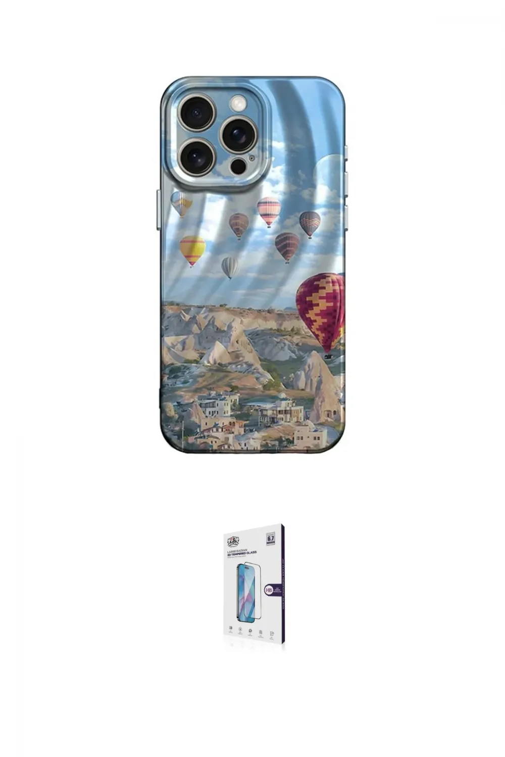 ieg™ iPhone 15 Pro Max Kılıf Nova Doku Prime - Siyah Bilvis 0.18mm Plus Cam Ekran Koruyucu