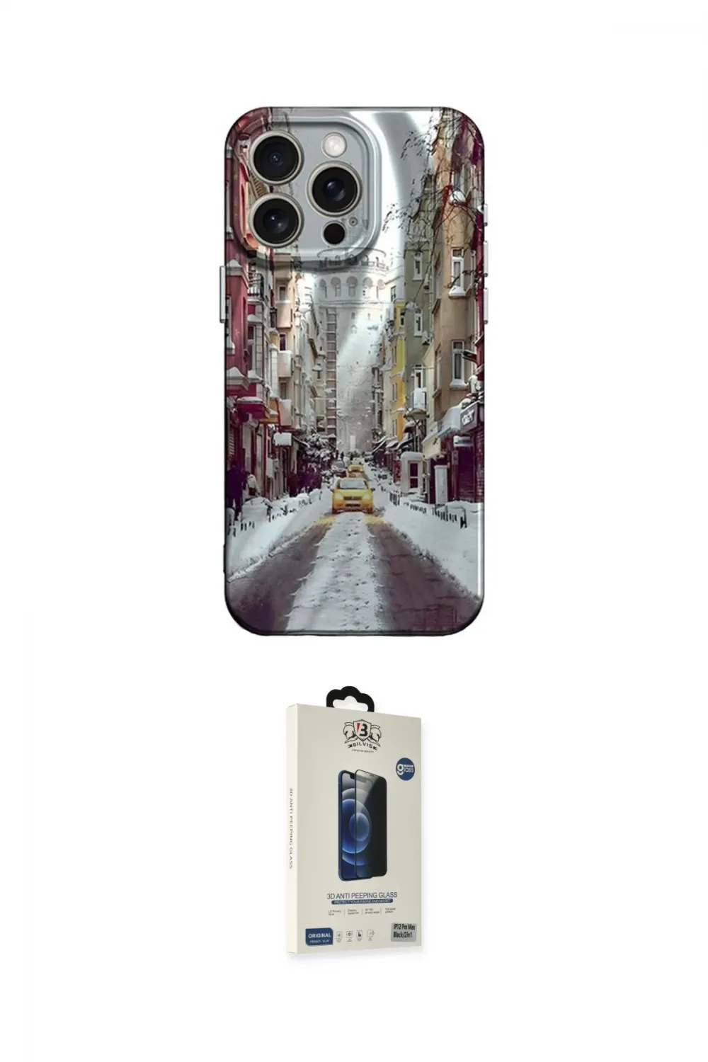 ieg™ iPhone 15 Pro Max Kılıf Nova Doku Prime - Siyah Bilvis Hayalet Cam Ekran Koruyucu