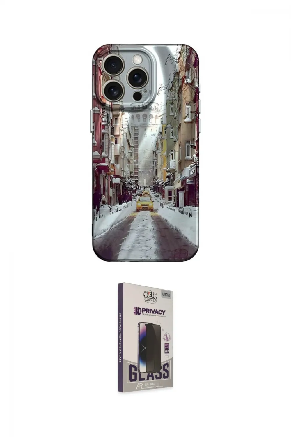ieg™ iPhone 15 Pro Max Kılıf Nova Doku Prime - Siyah Bilvis Hayalet Cam Ekran Koruyucu