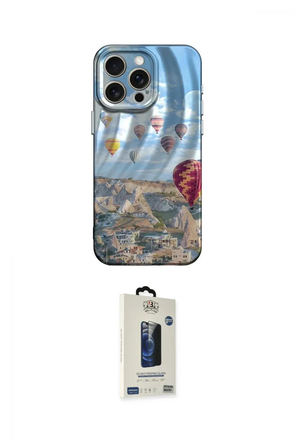 ieg™ iPhone 15 Pro Max Kılıf Nova Doku Prime - Siyah Bilvis Hayalet Cam Ekran Koruyucu