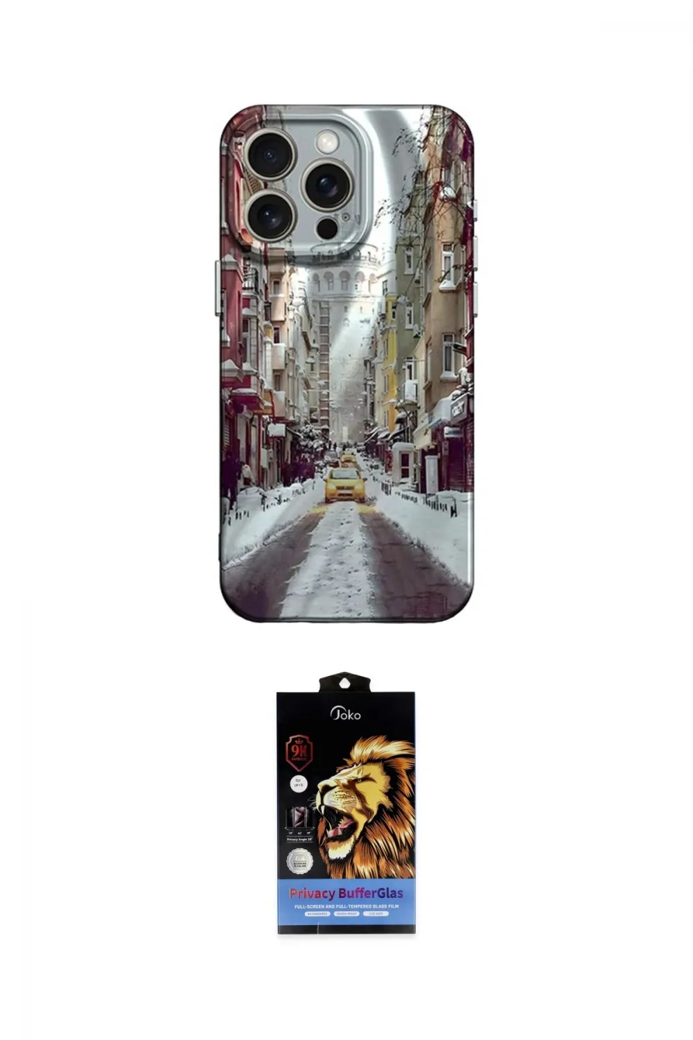 ieg™ iPhone 15 Pro Max Kılıf Nova Doku Prime - Siyah Buffer Hayalet Cam Ekran Koruyucu