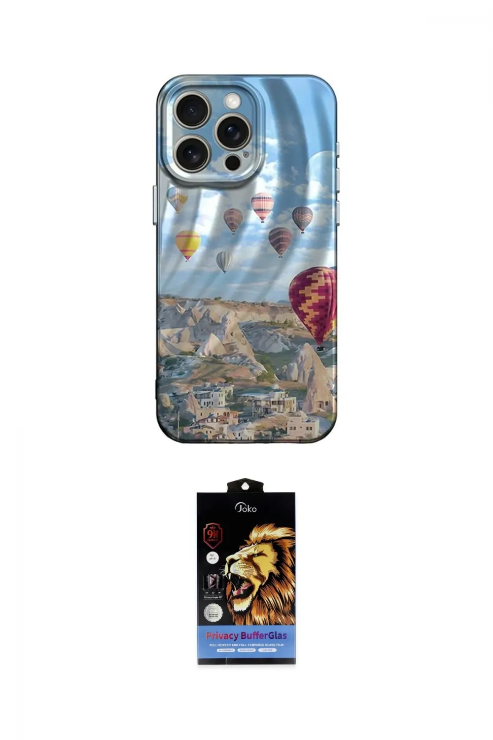 ieg™ iPhone 15 Pro Max Kılıf Nova Doku Prime - Siyah Buffer Hayalet Cam Ekran Koruyucu