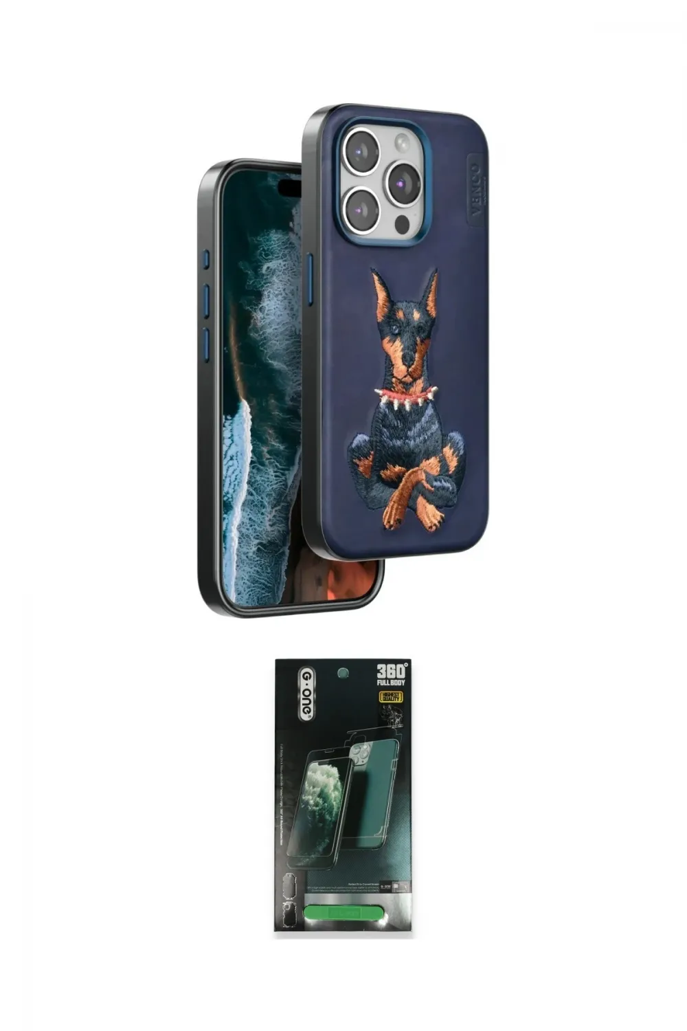 ieg™ iPhone 15 Pro Max Kılıf Nova Form Koleksiyonu - Şeffaf 360 Full Body Arka Koruyucu