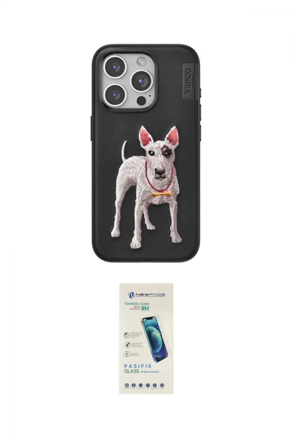 ieg™ iPhone 15 Pro Max Kılıf Nova Form Koleksiyonu - Şeffaf Pasifik Cam Ekran Koruyucu