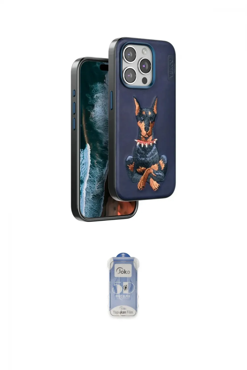 ieg™ iPhone 15 Pro Max Kılıf Nova Form Koleksiyonu - Siyah Joko Magic 5D Cam