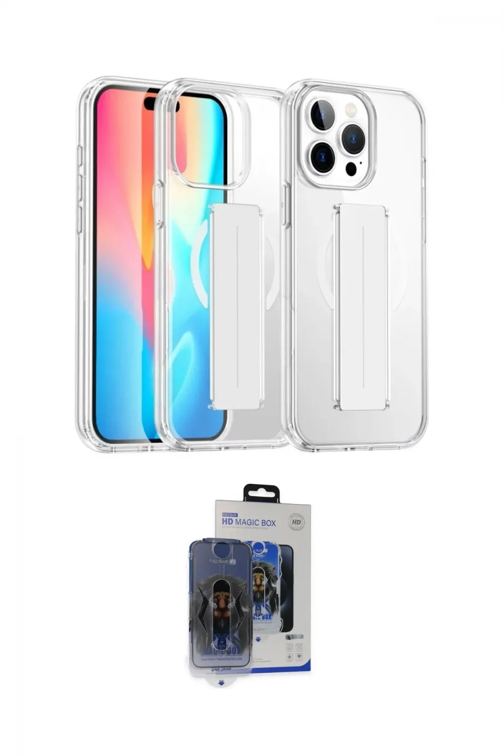 ieg™ iPhone 15 Pro Max Kılıf Nova Işık Koleksiyonu - Siyah Vanessa Magic Cam