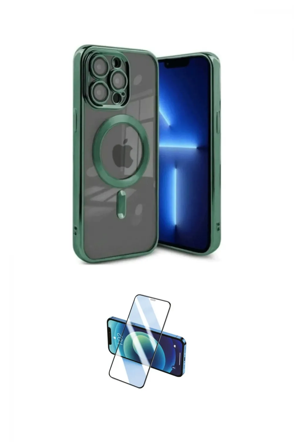 ieg™ iPhone 15 Pro Max Kılıf Nova Işık Özel Seri - Siyah 3D Antistatik Seramik Nano Ekran Koruyucu