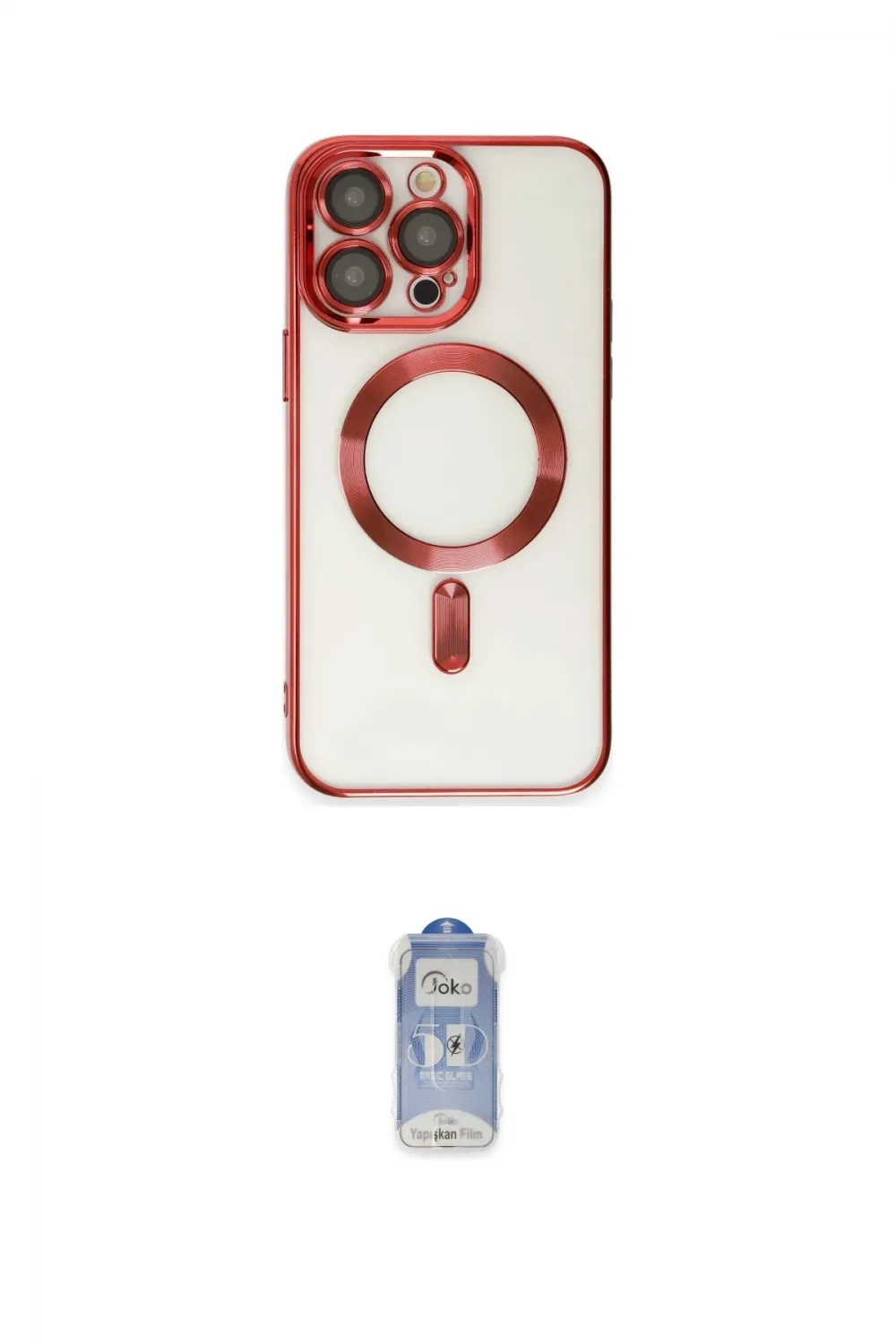 ieg™ iPhone 15 Pro Max Kılıf Nova Işık Özel Seri - Siyah Joko Magic 5D Cam