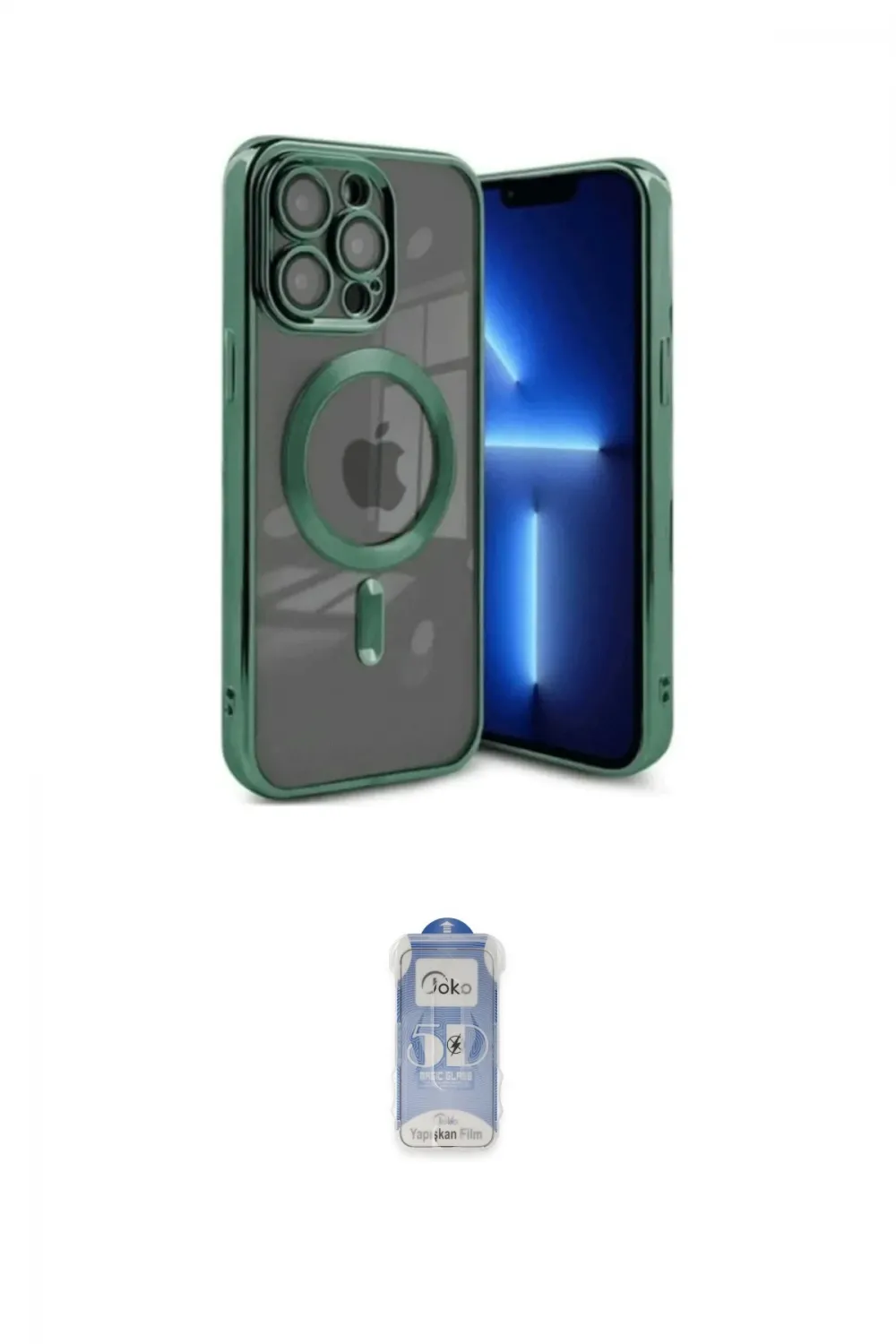 ieg™ iPhone 15 Pro Max Kılıf Nova Işık Özel Seri - Siyah Joko Magic 5D Cam