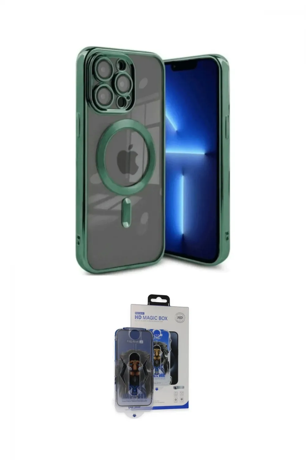 ieg™ iPhone 15 Pro Max Kılıf Nova Işık Özel Seri - Siyah Vanessa Magic Cam