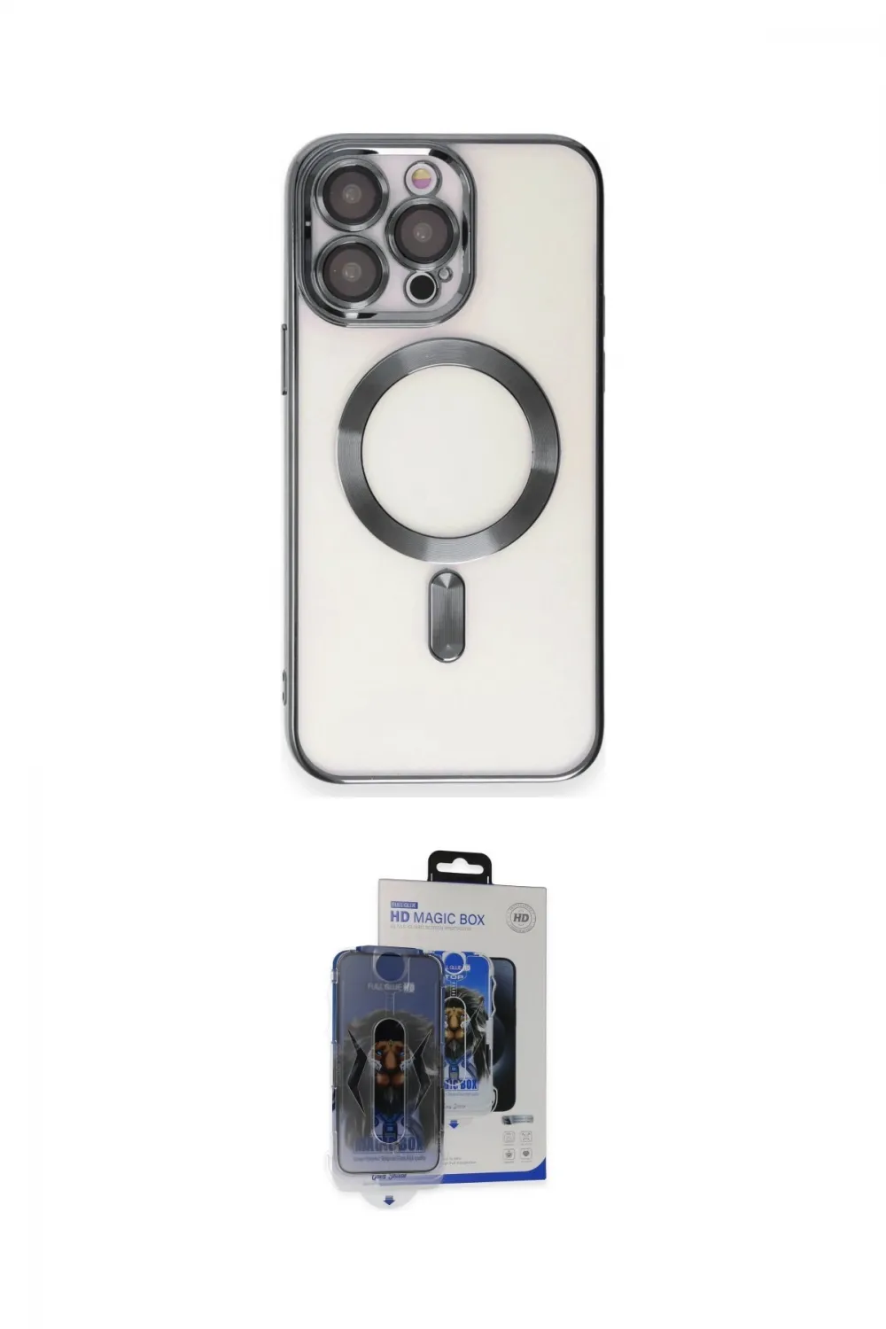 ieg™ iPhone 15 Pro Max Kılıf Nova Işık Özel Seri - Siyah Vanessa Magic Cam