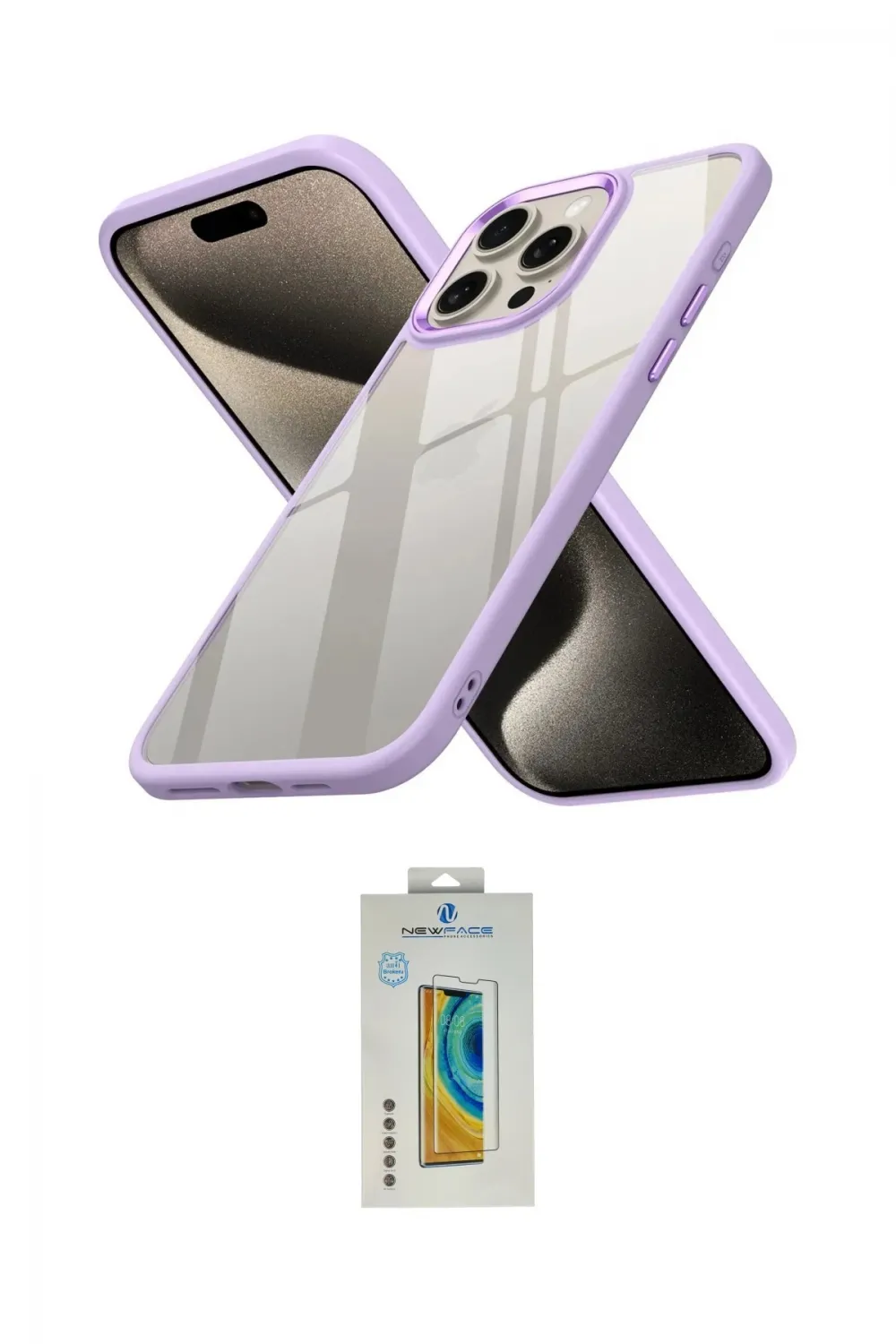 ieg™ iPhone 15 Pro Max Kılıf Nova Işık Serisi - Siyah Polymer Nano Ekran Koruyucu