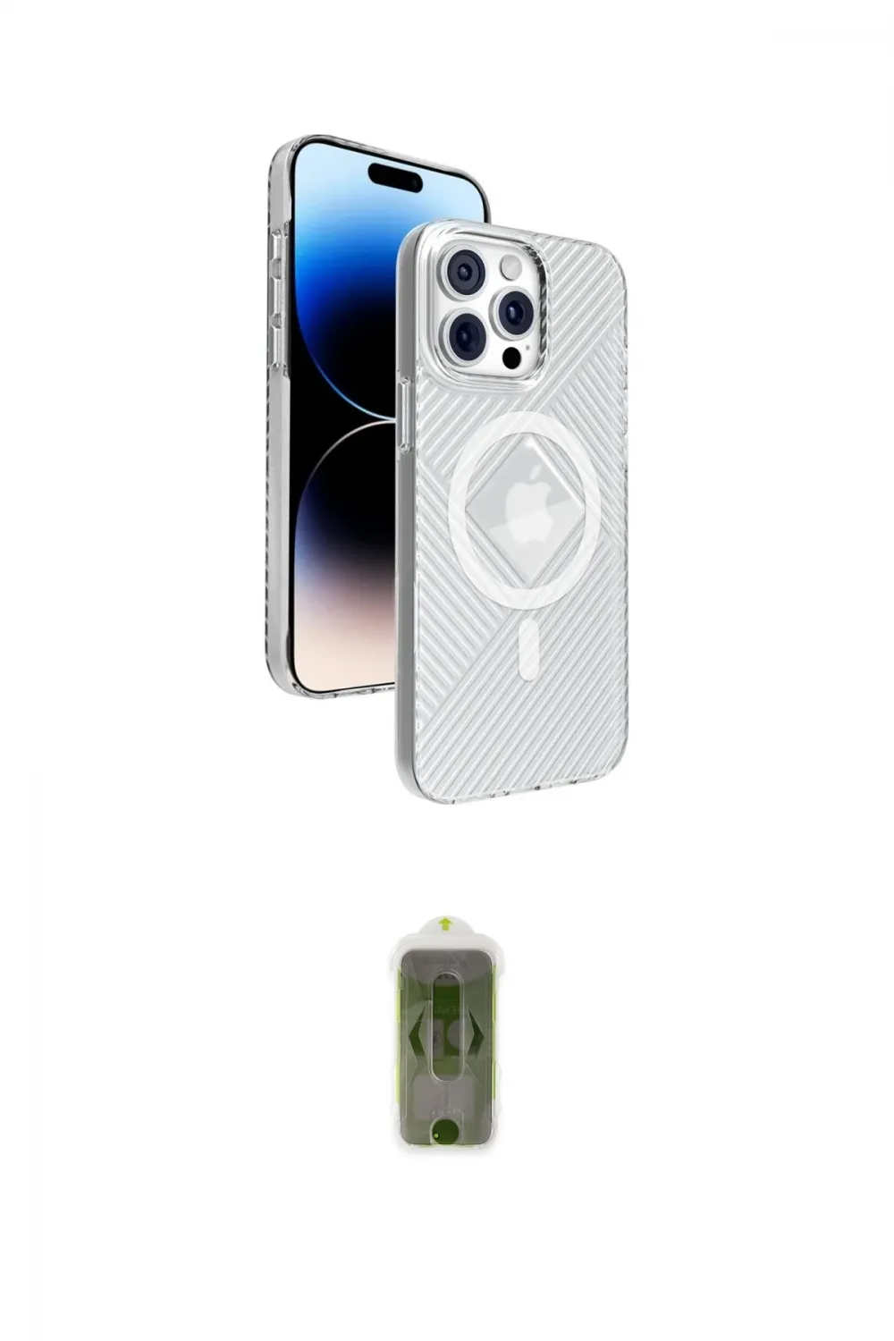 ieg™ iPhone 15 Pro Max Kılıf Nova Modern Prime - Siyah Joko Magic 5D Hayalet Cam