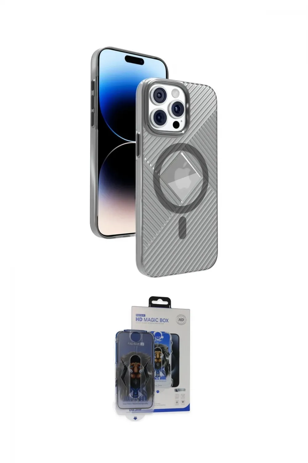 ieg™ iPhone 15 Pro Max Kılıf Nova Modern Prime - Siyah Vanessa Magic Cam