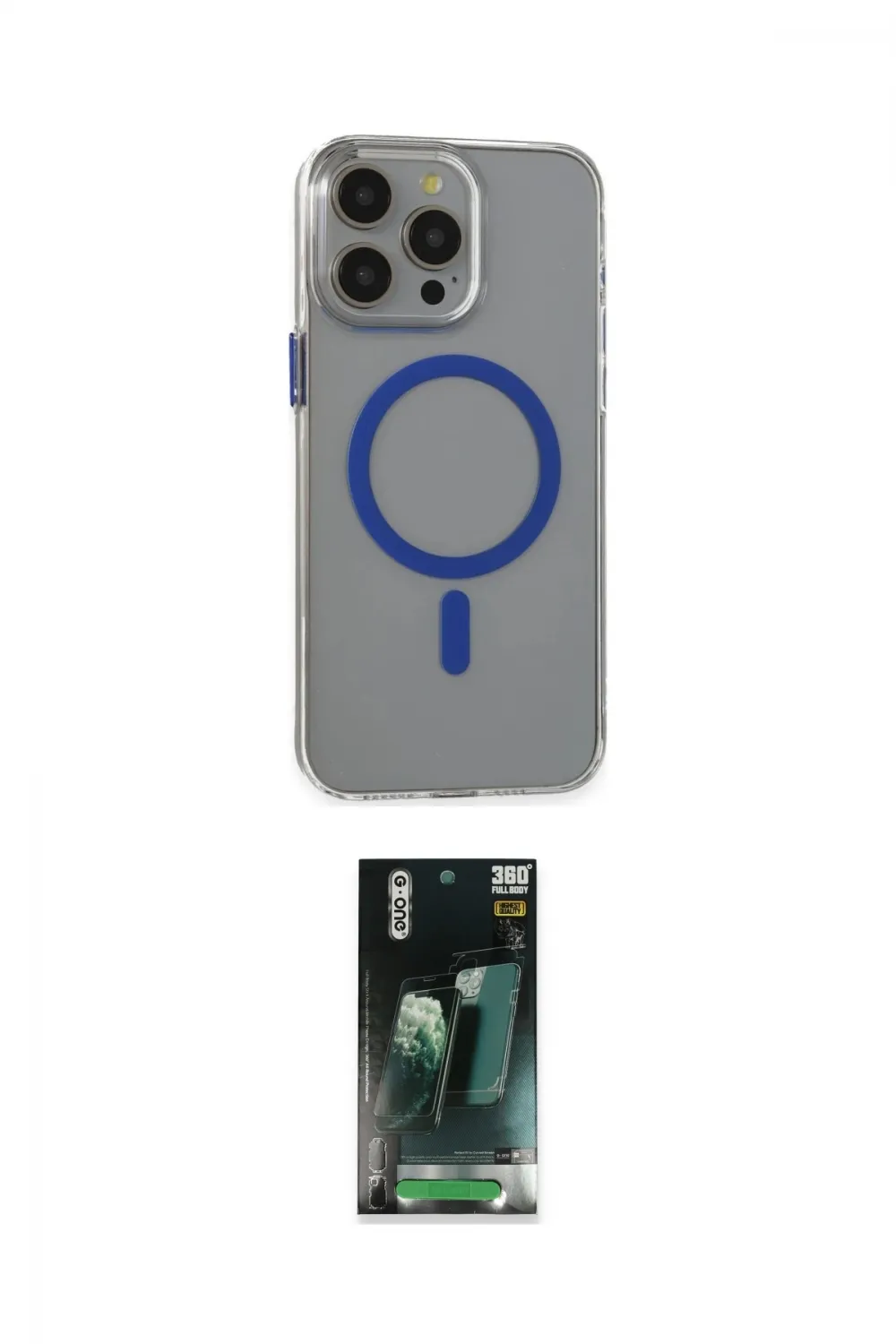 ieg™ iPhone 15 Pro Max Kılıf Odak Form Özel Seri - Siyah 360 Mat Full Body Arka Koruyucu