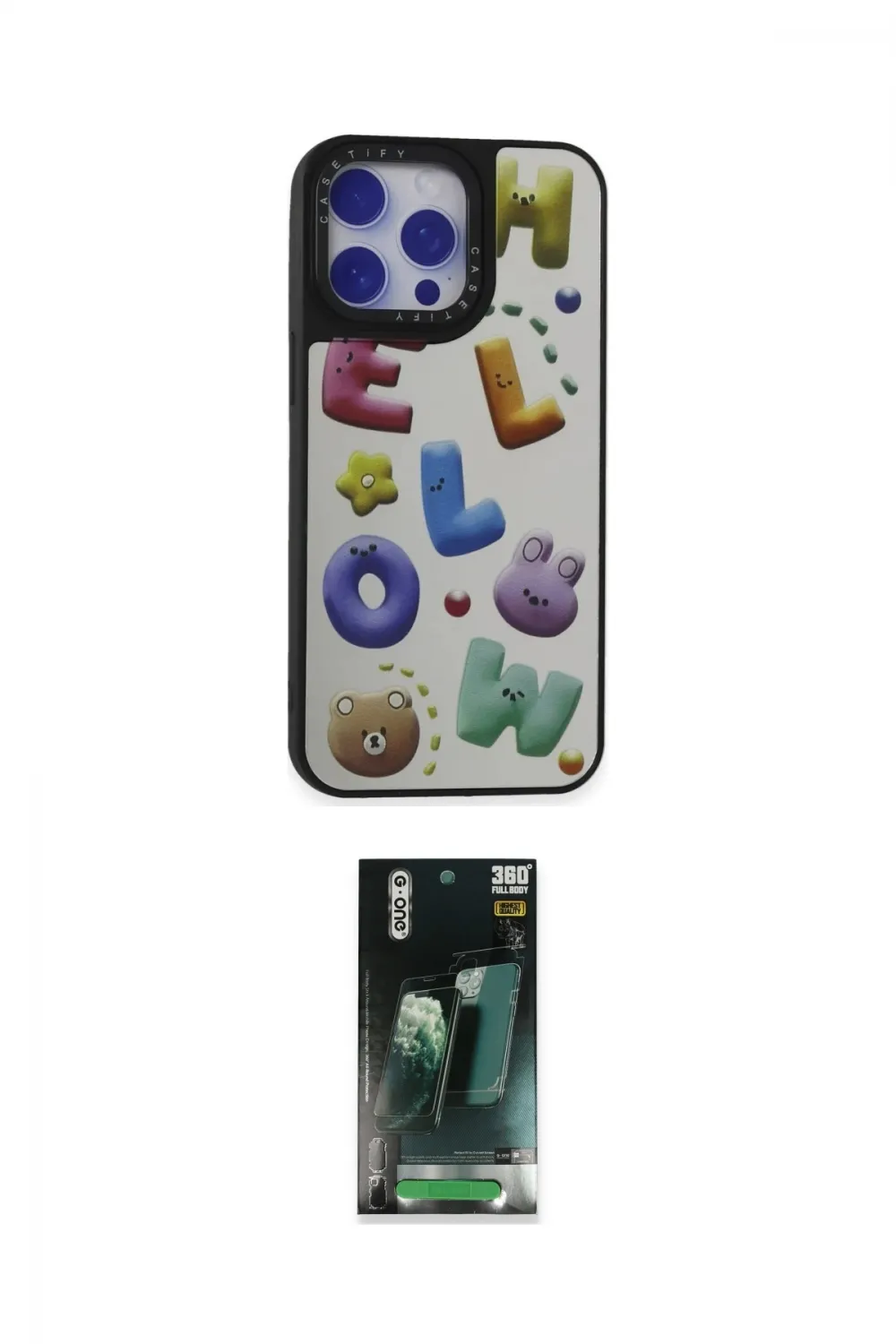 ieg™ iPhone 15 Pro Max Kılıf Odak Klasik Serisi - Şeffaf 360 Full Body Arka Koruyucu
