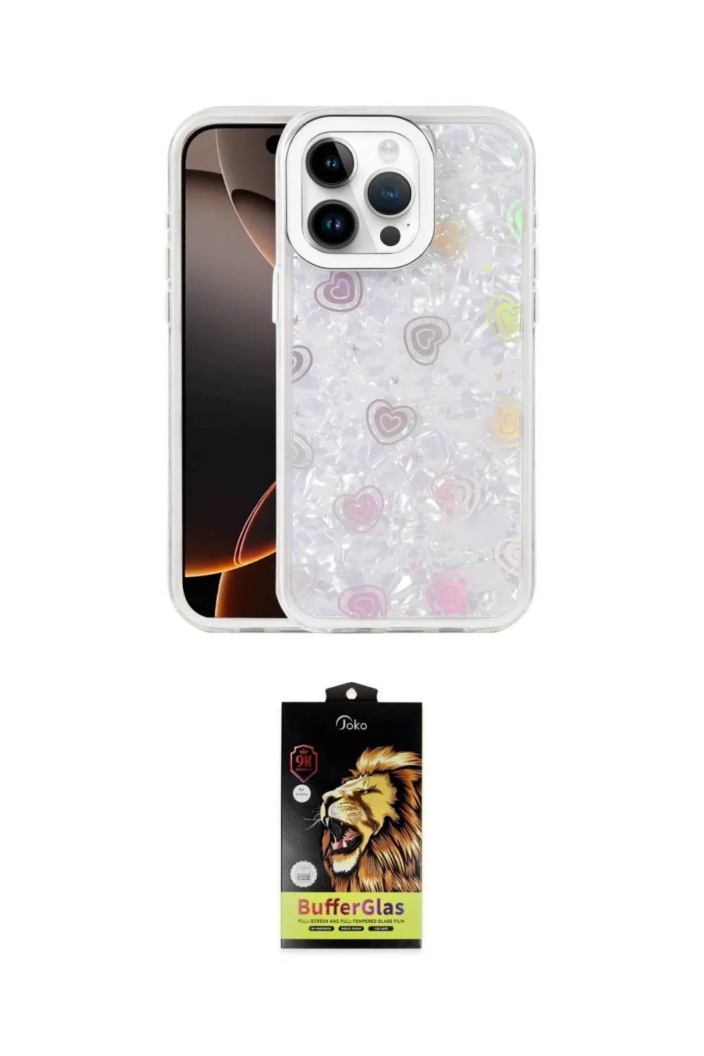 ieg™ iPhone 15 Pro Max Kılıf Odak Prime - Siyah Buffer Cam Ekran Koruyucu
