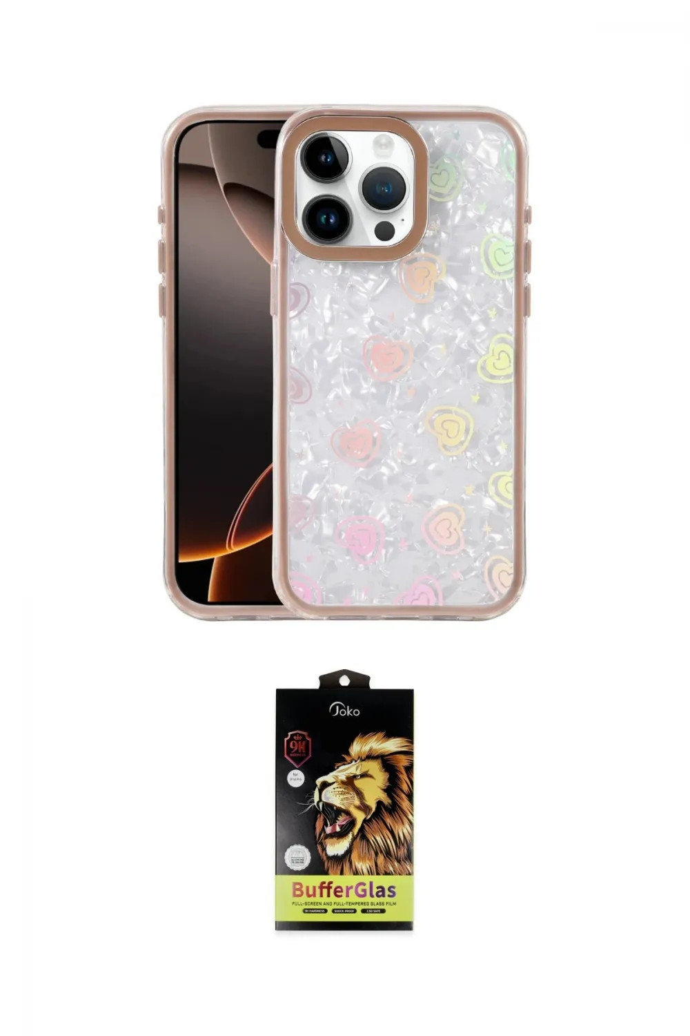 ieg™ iPhone 15 Pro Max Kılıf Odak Prime - Siyah Buffer Cam Ekran Koruyucu