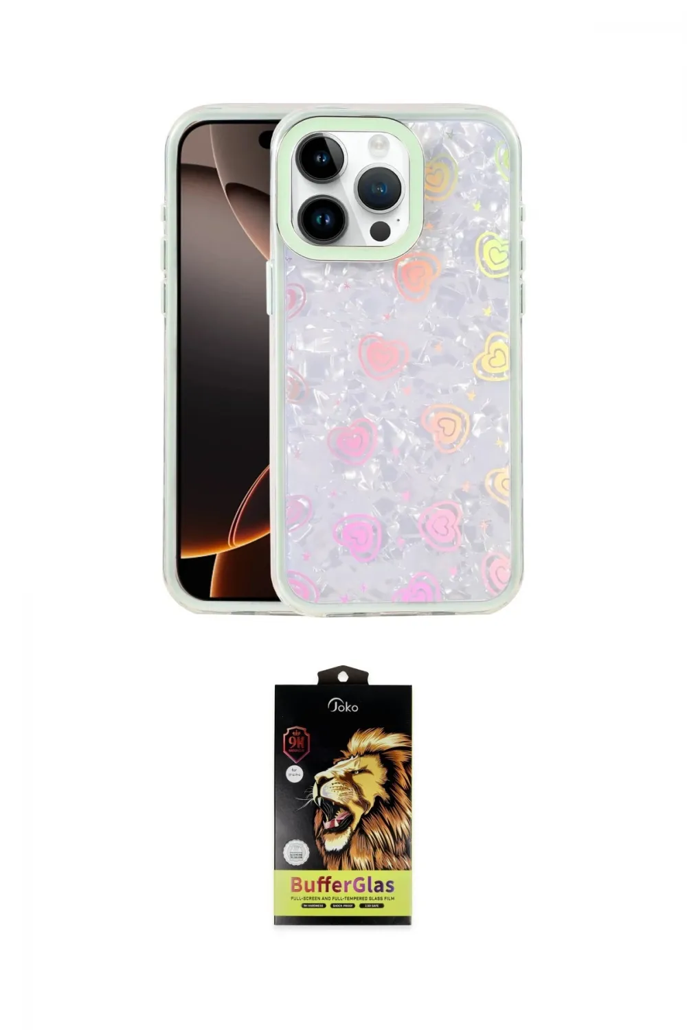 ieg™ iPhone 15 Pro Max Kılıf Odak Prime - Siyah Buffer Cam Ekran Koruyucu