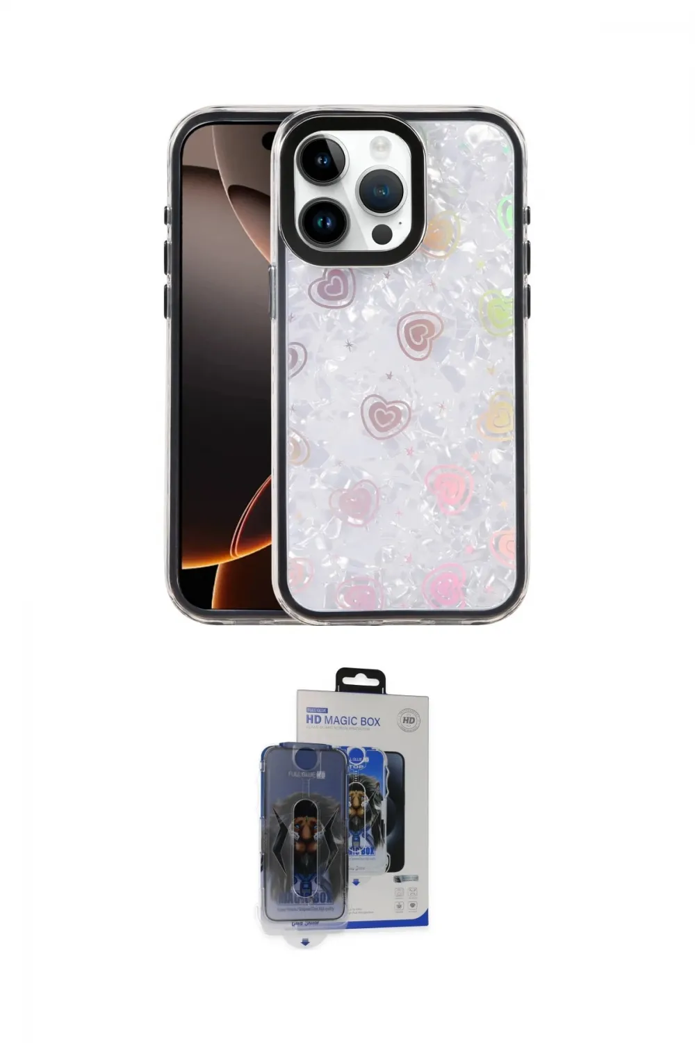ieg™ iPhone 15 Pro Max Kılıf Odak Prime - Siyah Vanessa Magic Cam