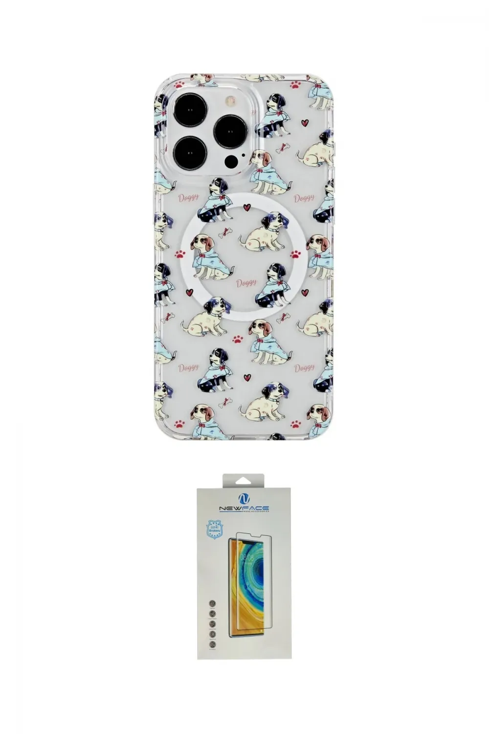 ieg™ iPhone 15 Pro Max Kılıf Pusula Form - Siyah Polymer Nano Ekran Koruyucu