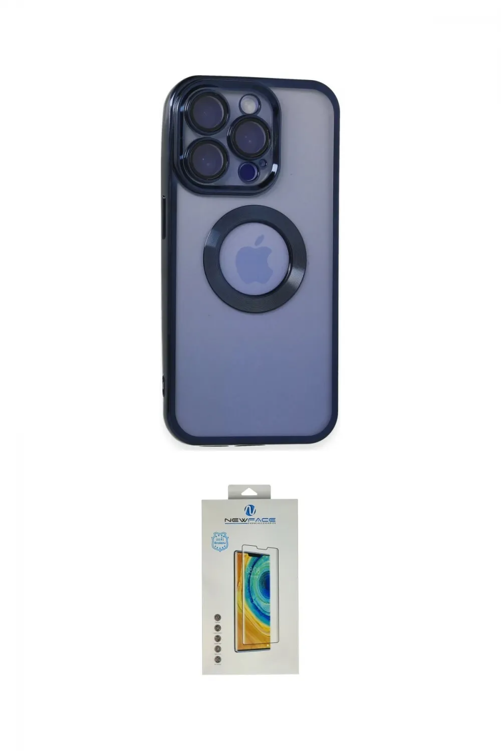 ieg™ iPhone 15 Pro Max Kılıf Pusula Form - Siyah Polymer Nano Ekran Koruyucu