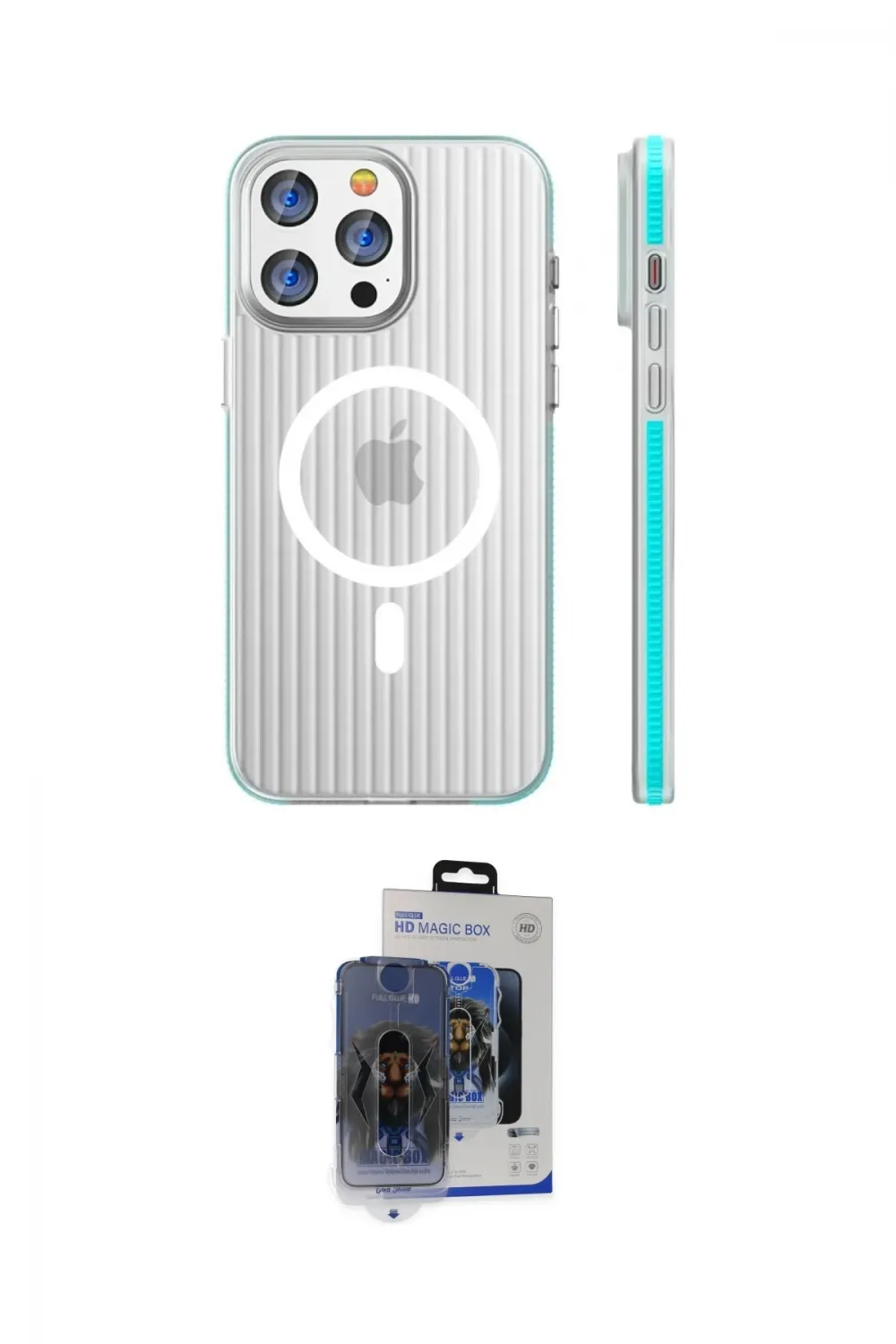 ieg™ iPhone 15 Pro Max Kılıf Pusula Minimal Koleksiyonu - Siyah Vanessa Magic Cam