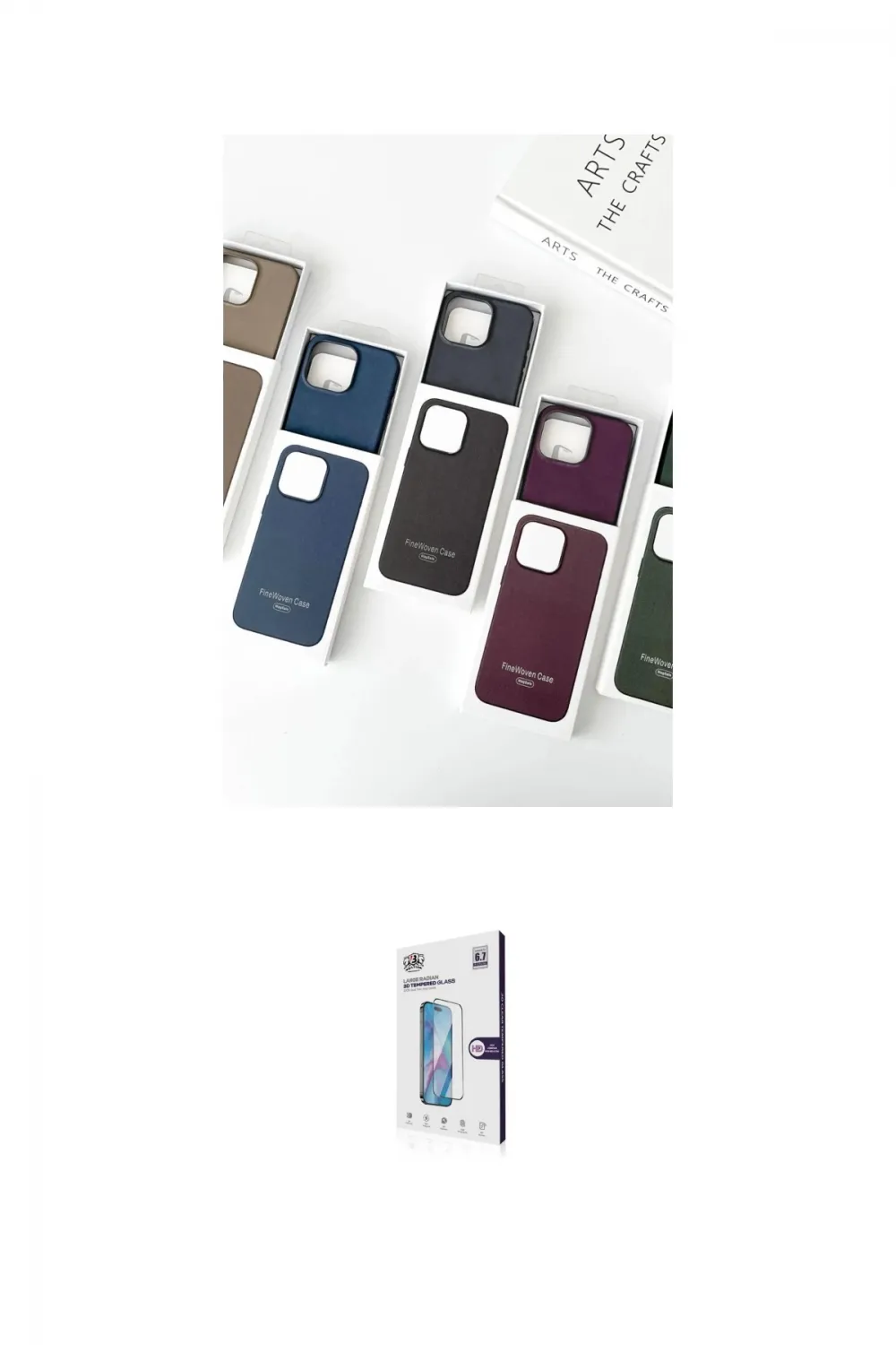 ieg™ iPhone 15 Pro Max Kılıf Pusula Modern - Siyah Bilvis 0.18mm Plus Cam Ekran Koruyucu