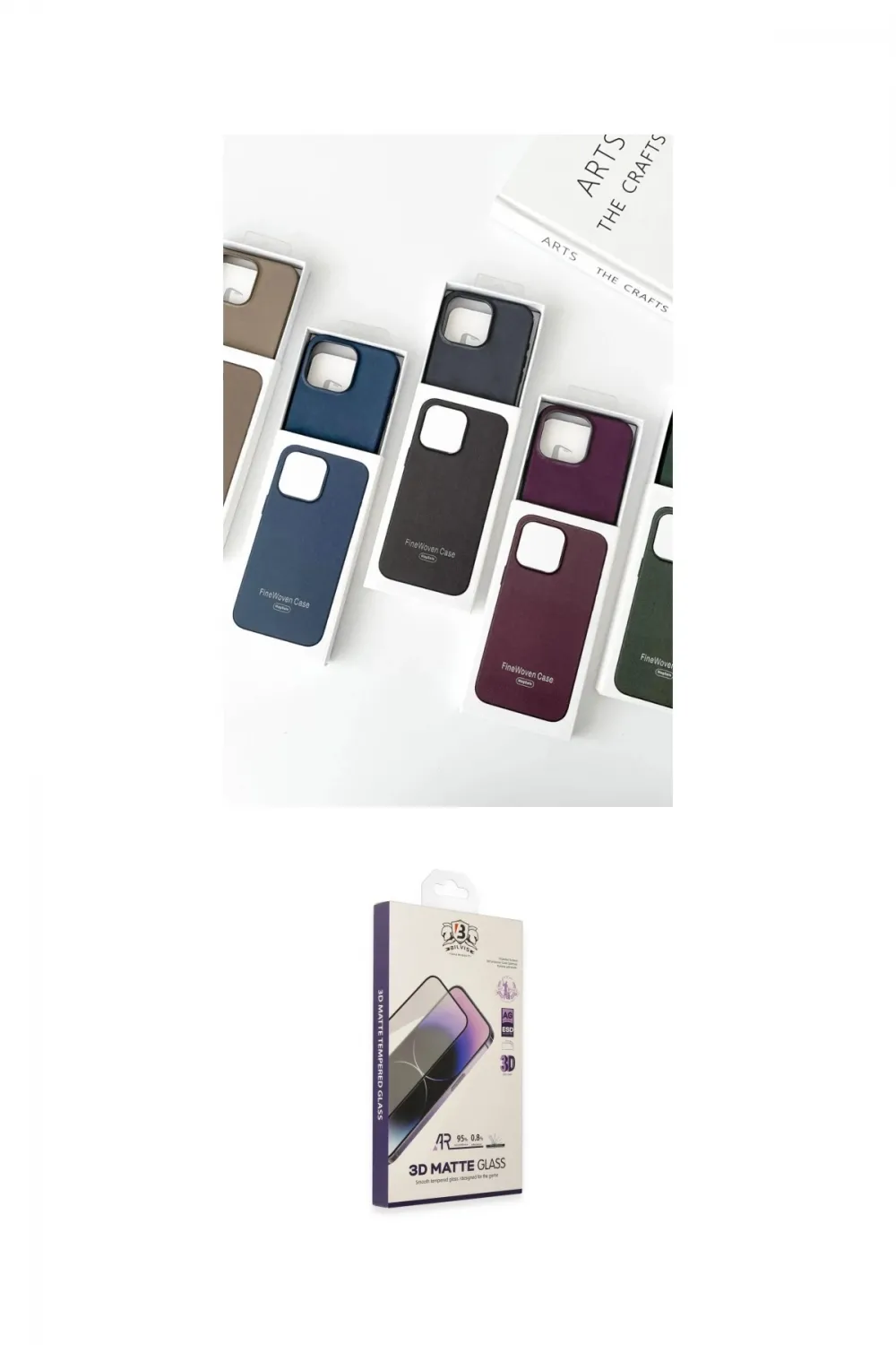 ieg™ iPhone 15 Pro Max Kılıf Pusula Modern - Siyah Bilvis 3D Mat Cam Ekran Koruyucu