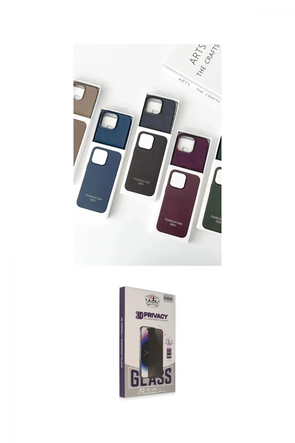 ieg™ iPhone 15 Pro Max Kılıf Pusula Modern - Siyah Bilvis Hayalet Cam Ekran Koruyucu