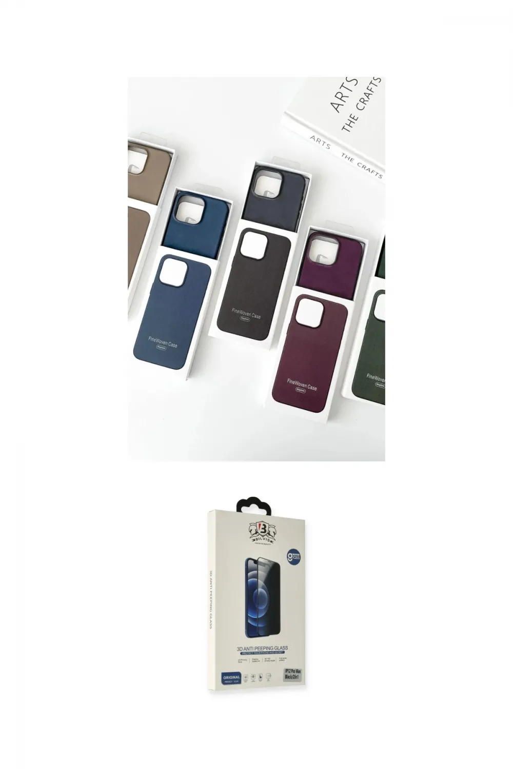 ieg™ iPhone 15 Pro Max Kılıf Pusula Modern - Siyah Bilvis Hayalet Cam Ekran Koruyucu
