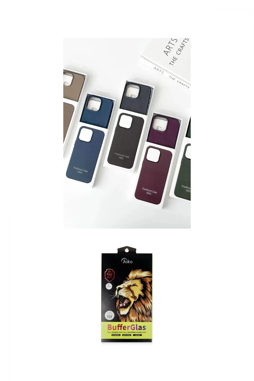 ieg™ iPhone 15 Pro Max Kılıf Pusula Modern - Siyah Buffer Cam Ekran Koruyucu