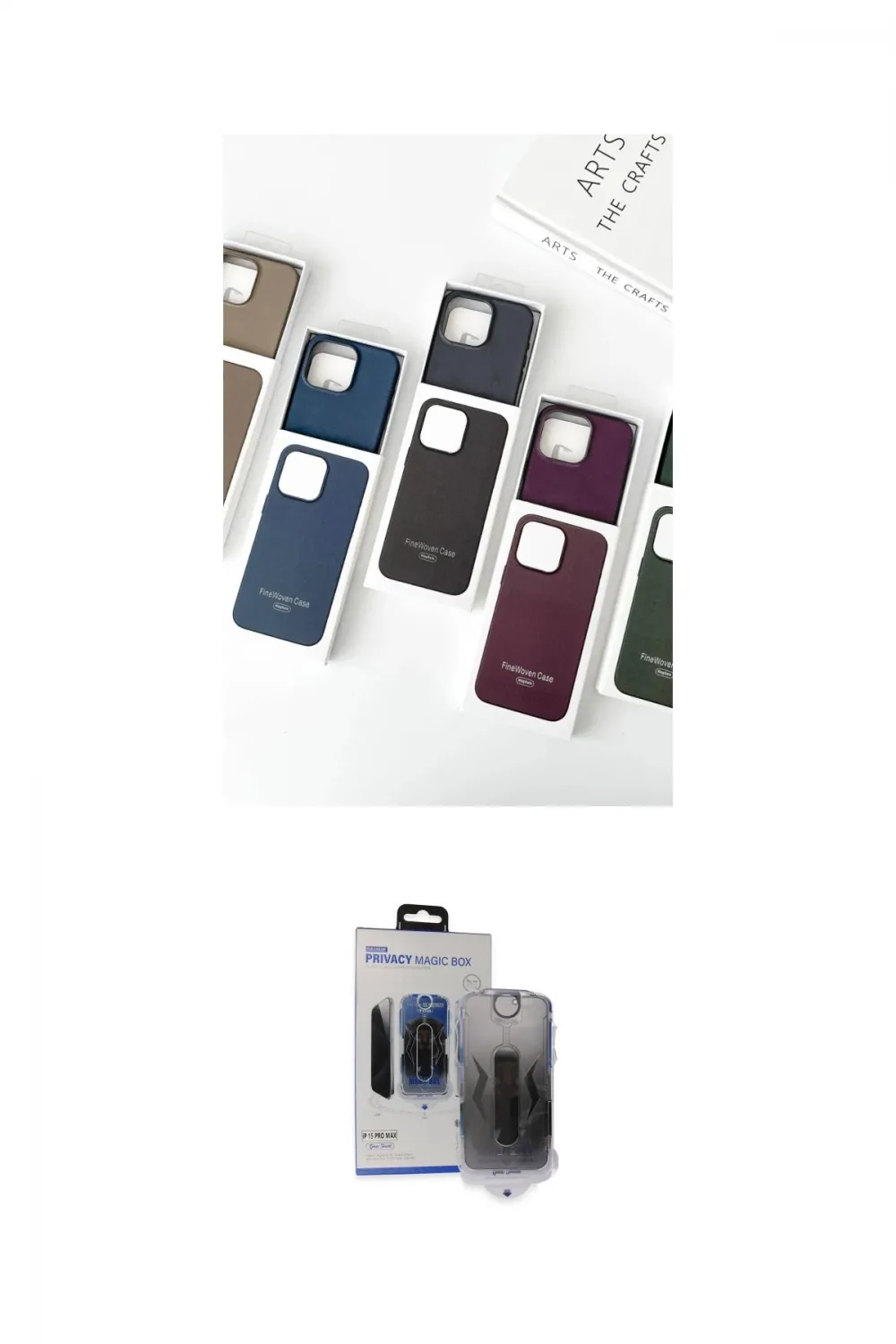ieg™ iPhone 15 Pro Max Kılıf Pusula Modern - Siyah Vanessa Magic Hayalet Cam