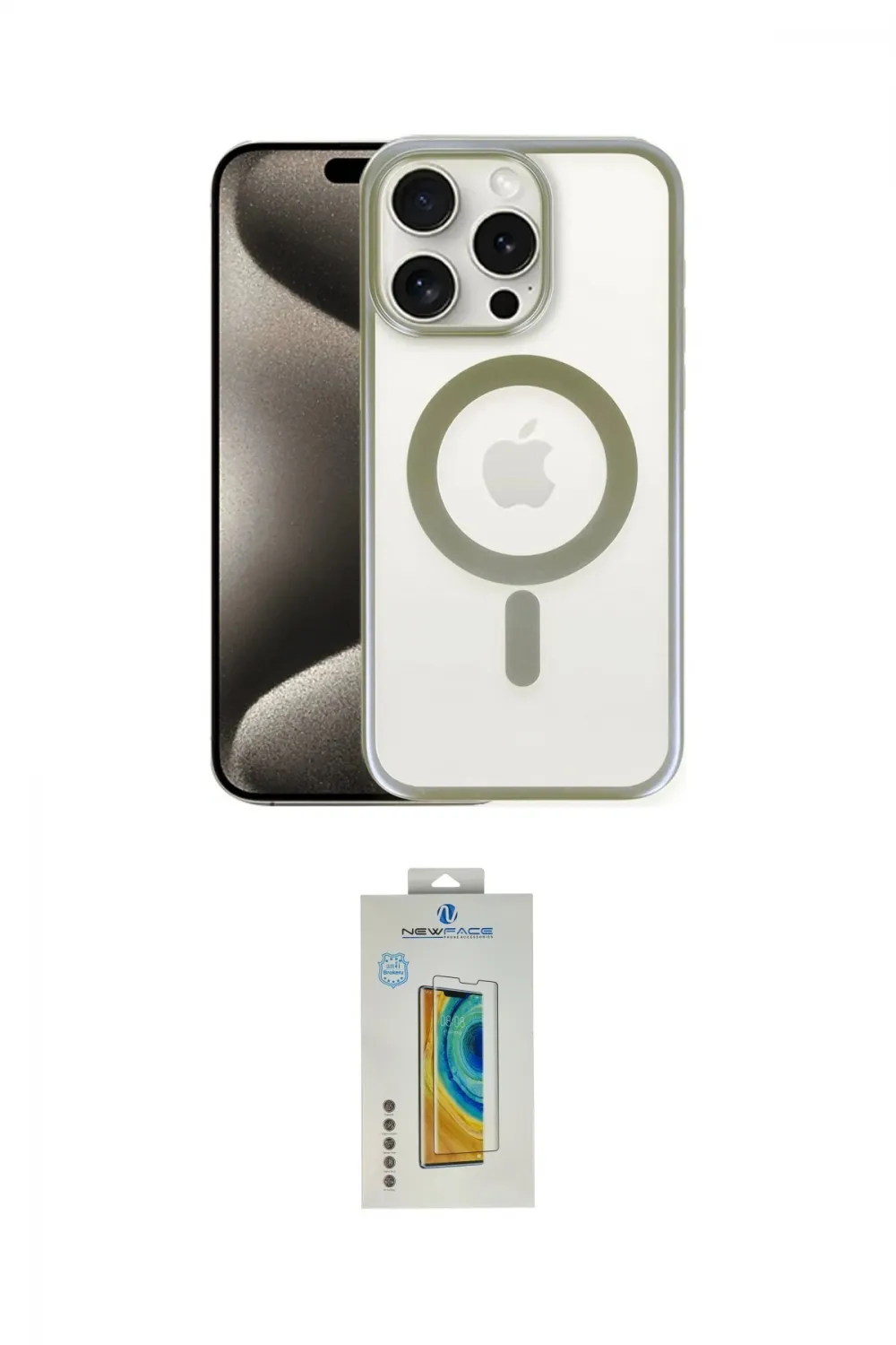 ieg™ iPhone 15 Pro Max Kılıf Siluet Çizgi Serisi - Siyah Polymer Nano Ekran Koruyucu